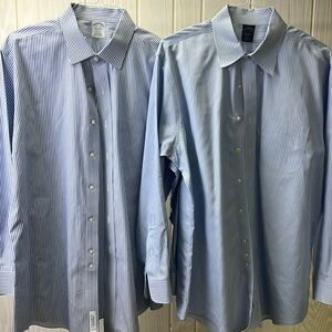 2 Brooks Brothers dress shirts 17.5/34